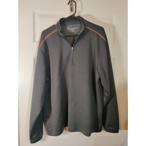 Pebble Beach Performance Men's Dark Gray Long Sleeve 1/4 Zip Pullover Size L